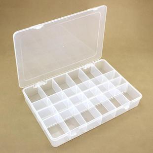 新大号24格收纳盒PP可拆透明塑料盒饰品耳环分类盒小工具零件盒