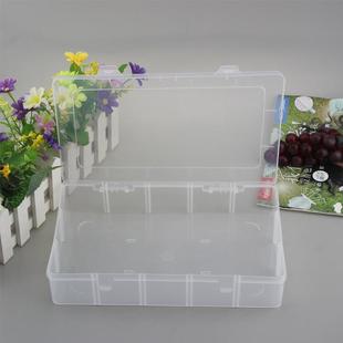 整理盒 首饰盒 储物盒 大号15格透明色空盒不带插片塑料盒 普通款