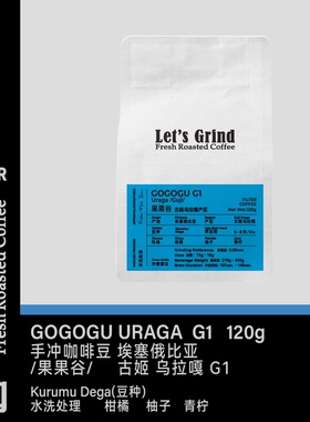 【LETSGRIND】埃塞古姬果果谷 GOGOGU G1 水洗浅烘手冲咖啡豆120g