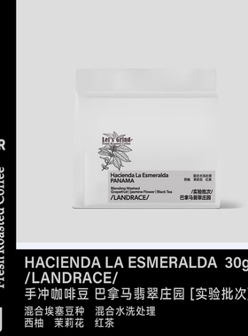 【LETSGRIND】25产季巴拿马翡翠庄园 埃塞混合豆种 30g手冲咖啡豆