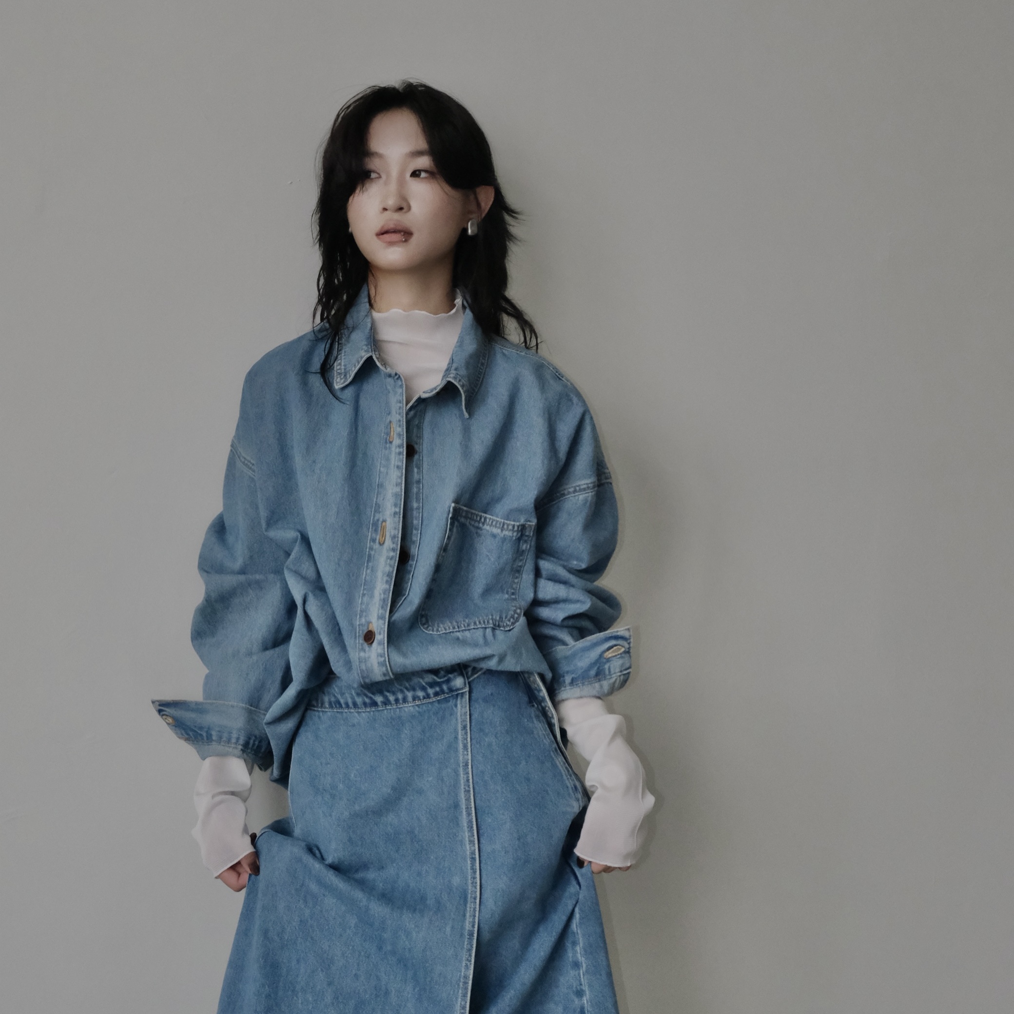 Vesca复古牛仔短外套