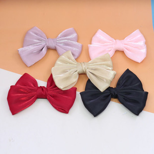 [半成品]珠光纱筒子布蝴蝶结diy手工制作公主发饰材料头饰配件