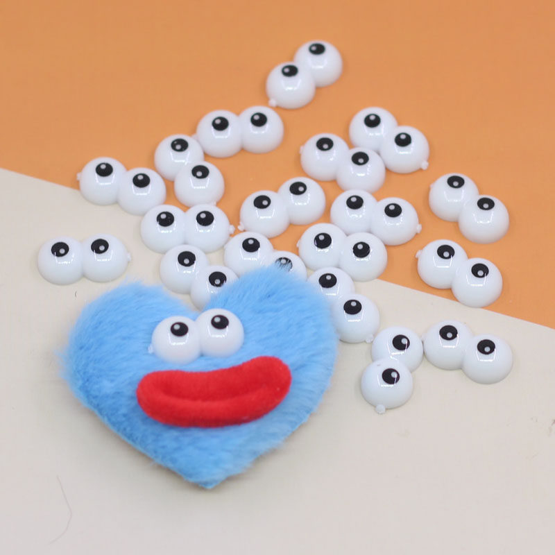 可爱大眼睛树脂配件diy奶油胶手机壳饰品 毛线玩偶羊立体眼珠材料
