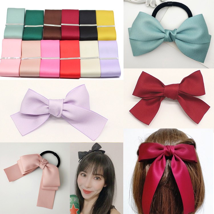 38新款其他纯色棉带加厚韩国织带哑光发饰蝴蝶结iy手工材料丝带