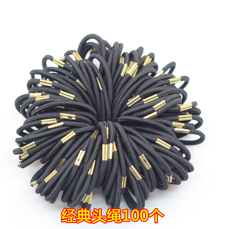 diy材料包发绳头绳高弹力发饰品皮筋手工制作发圈蝴蝶结配件100根