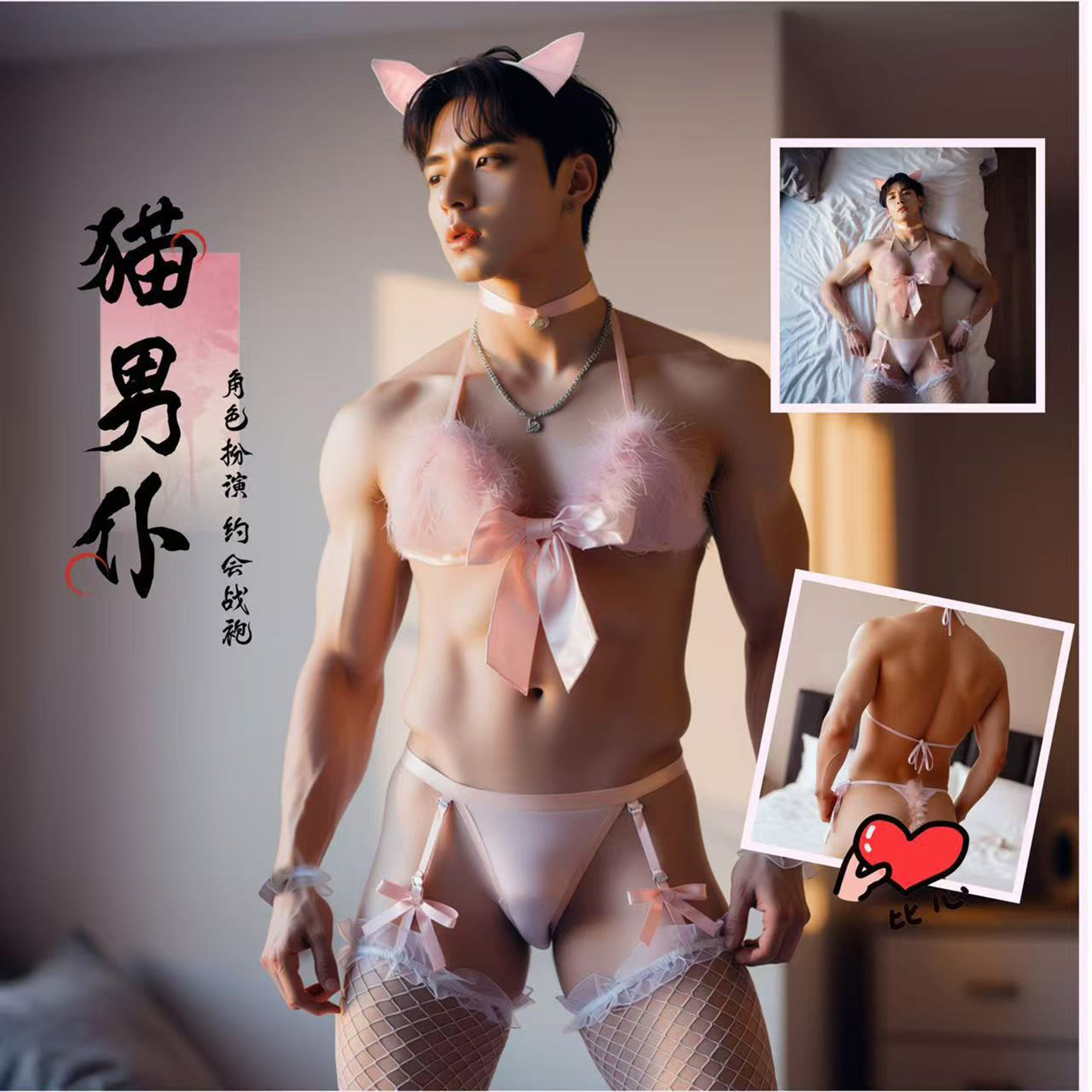 男士性感内衣组合超值一整套装