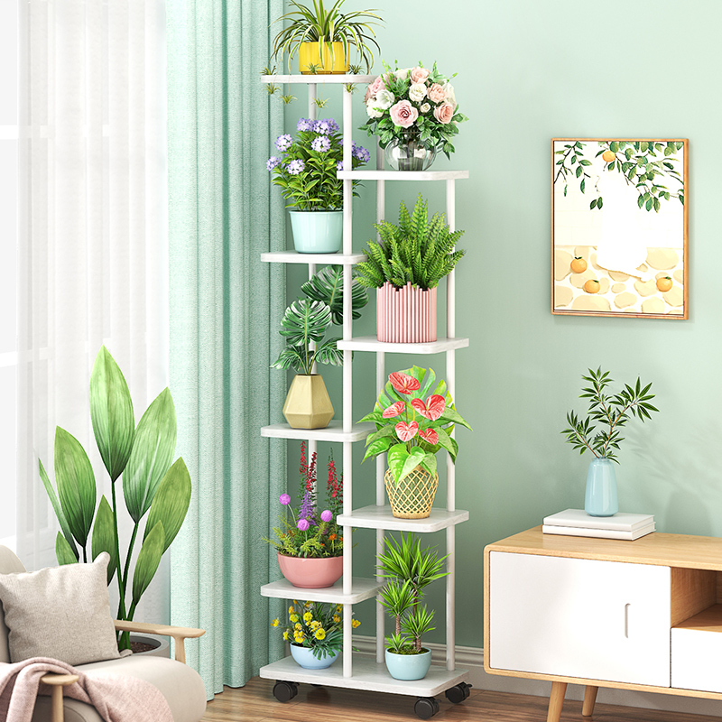 花架阳台铁艺落地式花盆高级感花架子客厅多肉植物新款多层室内架