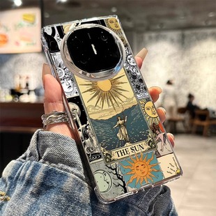 适用华为matex6手机壳新款透明matex5太阳神折叠屏保护套x6典藏版x3可爱创意高级感小众5g防摔时尚个性