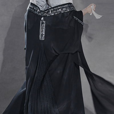 风雅司制原创书法长干寺短袖长衫国风潮新中式汉元素夏男女大码