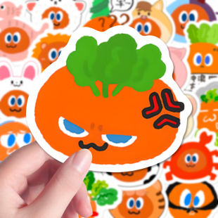 阿信与魔魔胡胡胡萝卜贴纸五月天阿信MOJO表情包周边diy装 饰贴画