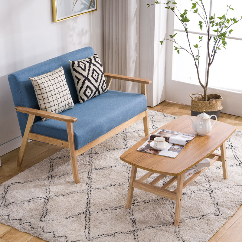 Japanese Northern Europe Small apartment sofa Café Solid wood sofa to work in an office Duo Washable sofain the Residential furniture , Sofa , Sofa  category - from Buy2taobao.com to provide professional Taobao agent buy service
