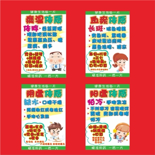 九大体质海报系列药店药房会员pop宣传活动促销打折手绘海报吊旗
