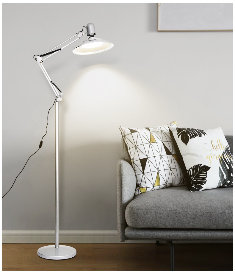 长臂折叠美容美甲客厅卧室钢琴灯鱼缸爆绿苔高亮LED麻将落地台灯