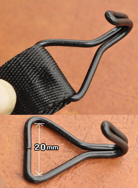 2cmDIY配件三角钩 挂勾  金属勾 S钩 S勾称勾 三角挂钩捆绑带配件