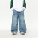直筒水洗牛仔裤 童装 男童中大童宽松美式 牛仔长裤 长裤 2026春夏新款