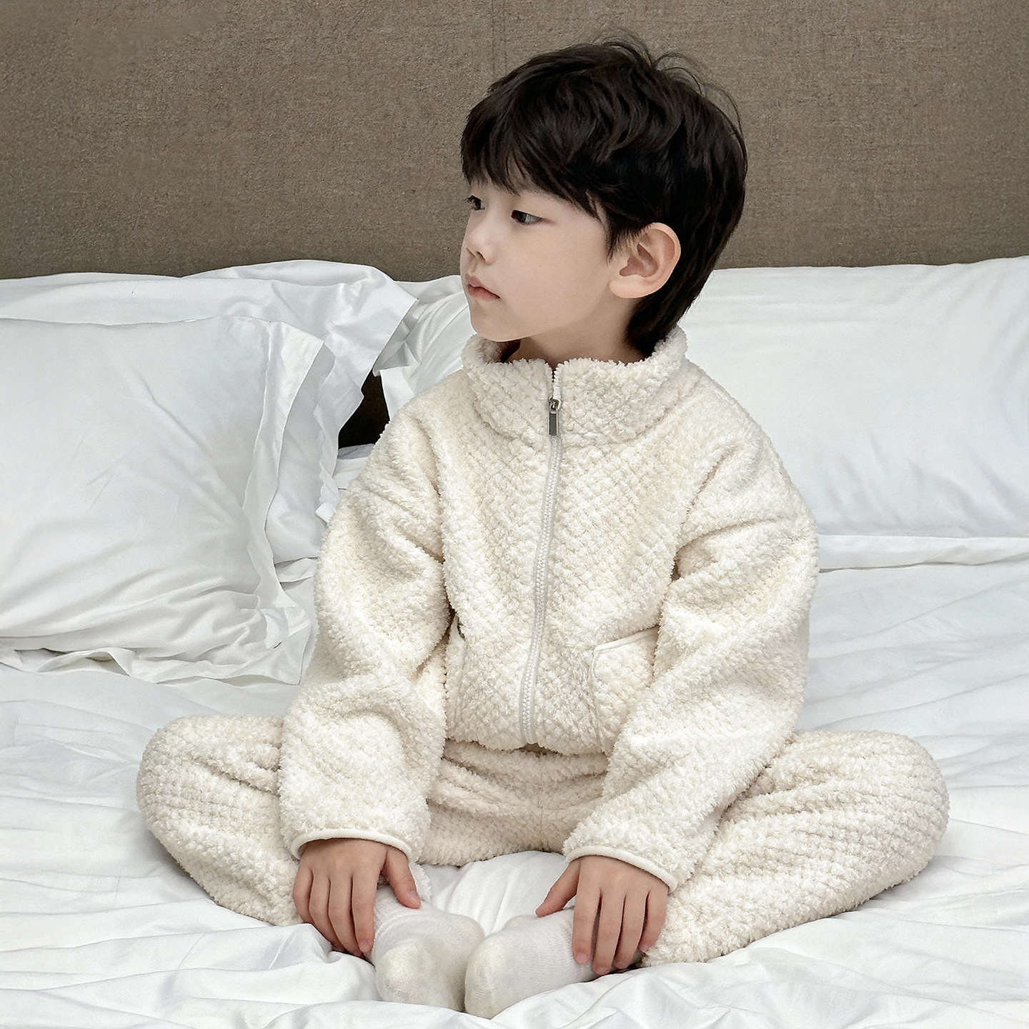 棉小铺男童秋冬家居服儿童韩版2025新款柔软保暖加厚童装睡衣套装