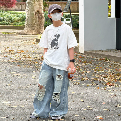 宝多童装男童t恤夏装童装2026夏季新款胖宝宝上衣印花潮t儿童短袖