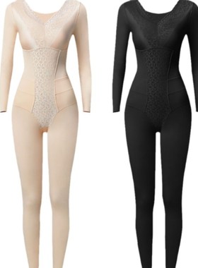 2025秋冬新款免穿文胸一体长袖塑身衣收腹提臀恒温保暖后脱连体衣