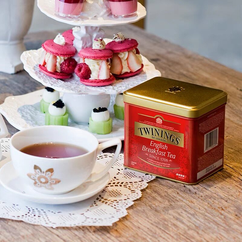 英国川宁TWININGS英式早餐红茶铁罐装散茶奶茶原料商用量大餐饮