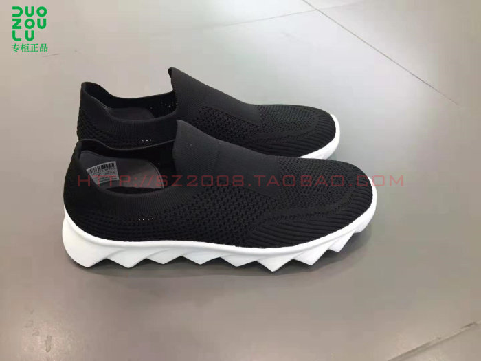 多走路duozoulu壹鞋库shoesone运动休闲舒适锯齿金闪男女超轻鞋