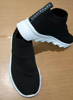 多走路duozoulu壹鞋库shoe sone新款男女高弹一脚蹬锯齿袜子鞋