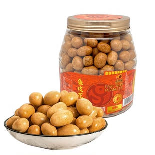 小辛点鱼皮花生350g鱼皮豆花生豆怀旧零食酱香海苔芥末原味正友产