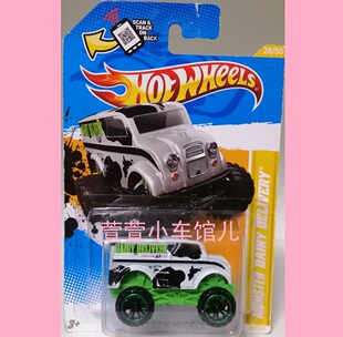 风火轮HOTWHEELS MONSTER DAIRY DELIVERY牛奶大脚车1:64合金车模