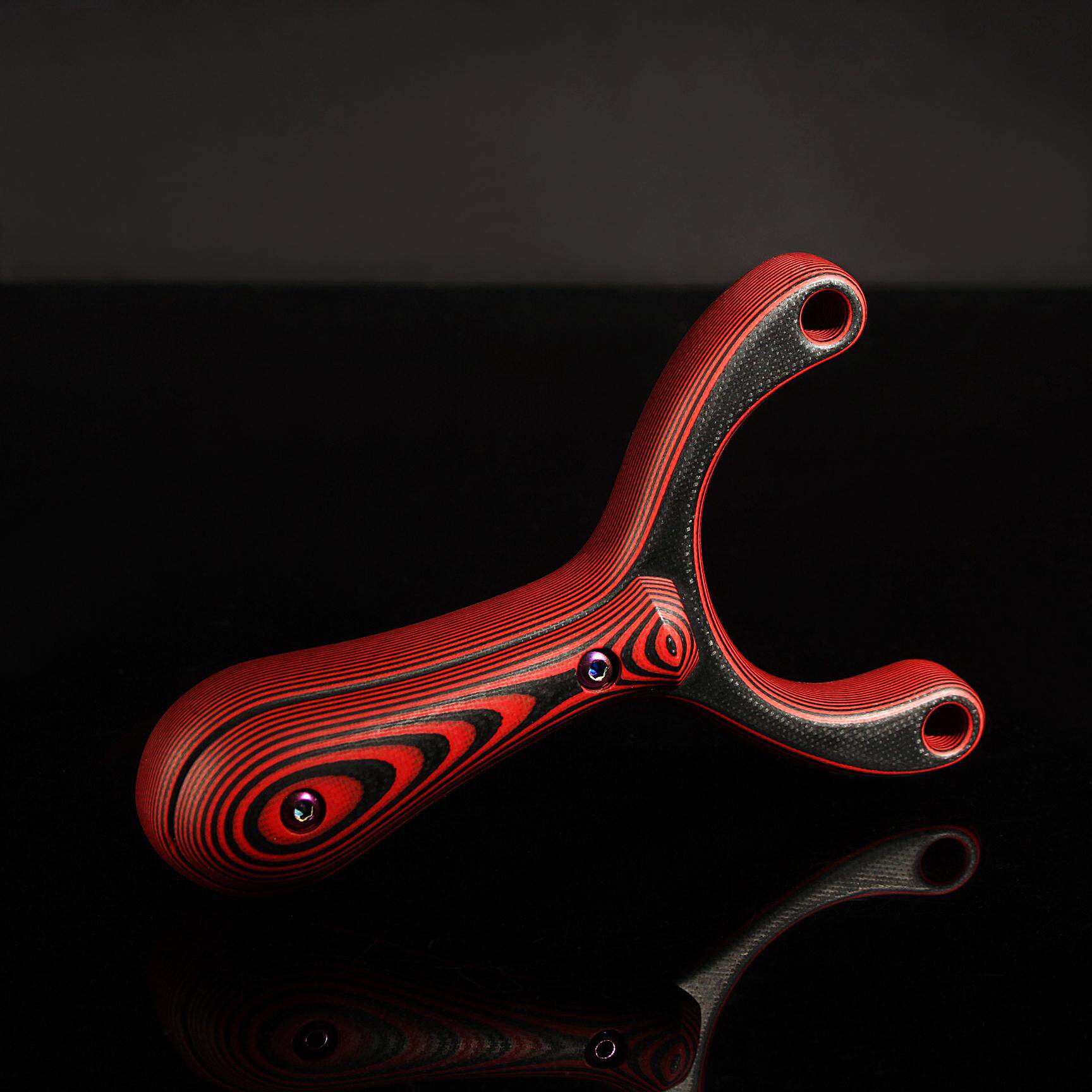 G10卡球红色弹弓 户外 高精准度 轻巧方便携带经典扁皮弹弓