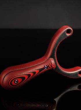 G10卡球红色弹弓 户外 高精准度 轻巧方便携带经典扁皮弹弓