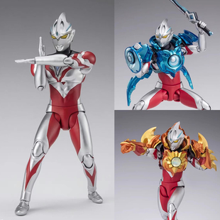 SHF新款亚刻奥特玩具手办亚克皓月灼日装甲多关节可动男儿童模型