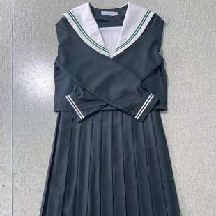 酒诗JK制服水手服药屋少女COS墨绿色学生校服