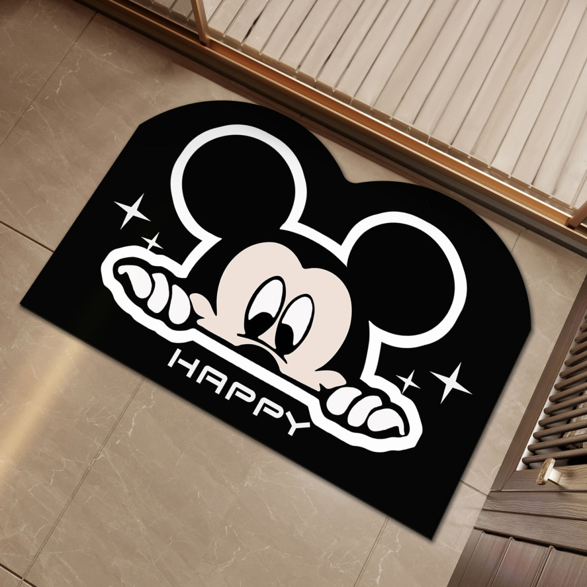 浴室软硅藻泥米奇米妮风家用厕所门口地垫速干卫生间防滑吸水脚垫