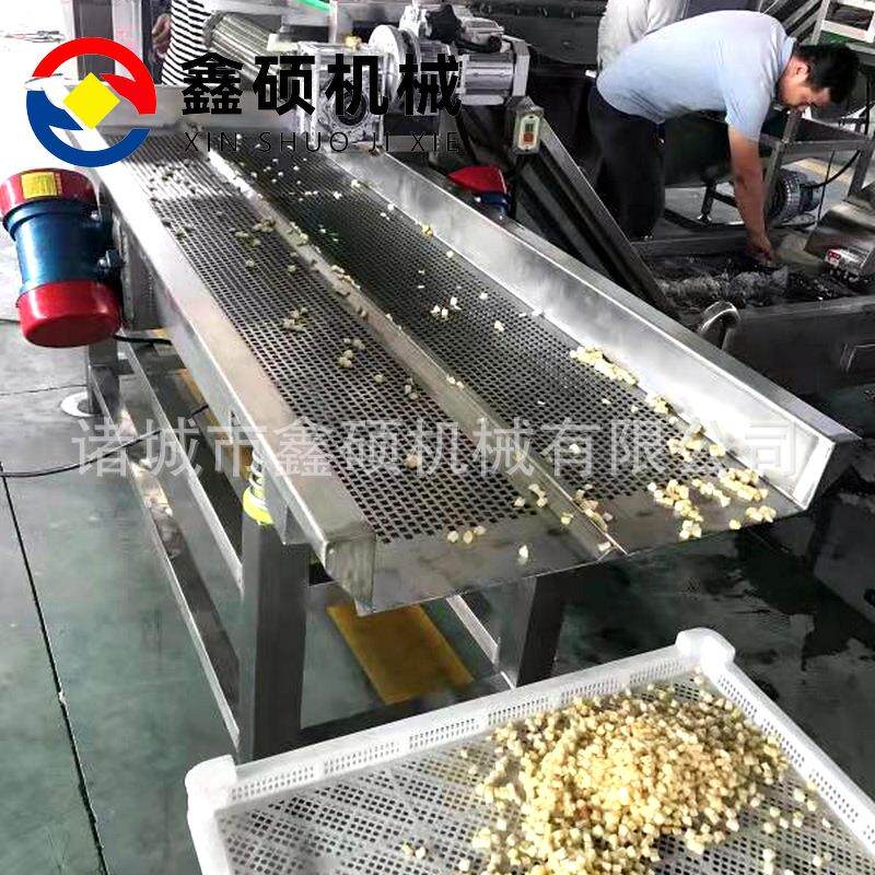 豆皮豆干玉米粒粮食花生沥水机设备全自动果蔬震动沥水筛多层设备