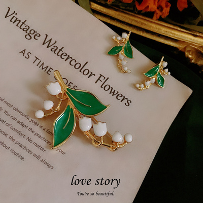 lovestoryshop胸针925银针耳钉