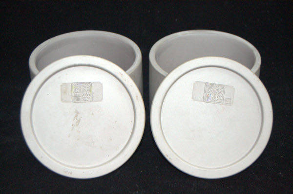 袁中平大师蛐蛐罐精品蟋蟀盆苏州 名家一对全品塘底盆 毛文双塘底