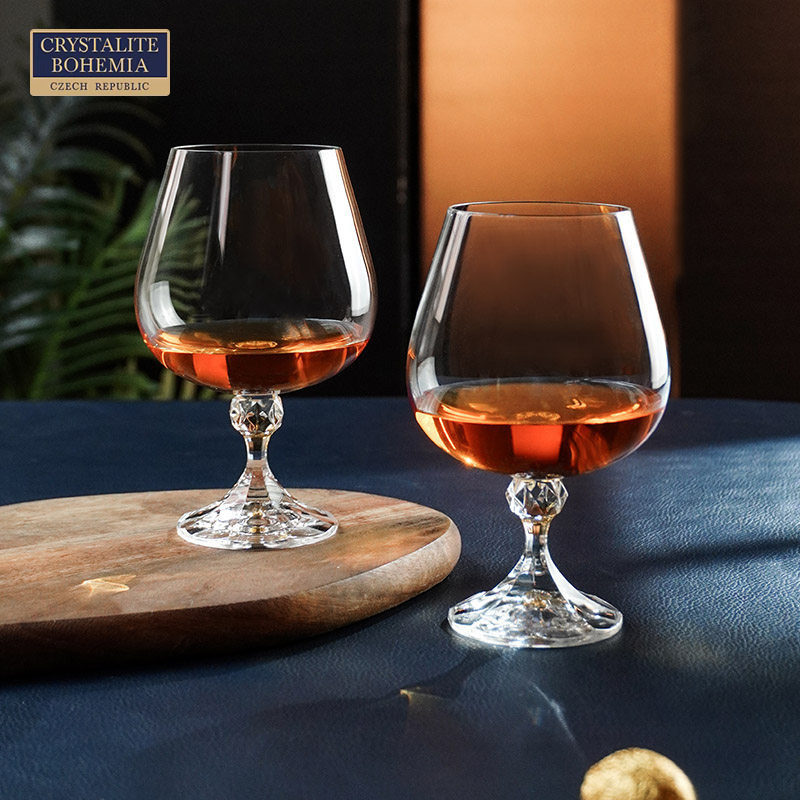 捷克进口BOHEMIA水晶玻璃 白兰地酒杯洋酒杯XO干邑杯家用餐厅套装