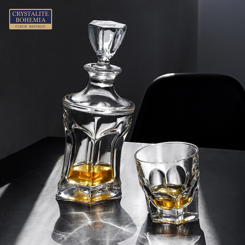 捷克BOHEMIA波西米亚进口水晶玻璃洋酒白兰地威士忌酒樽醒酒器