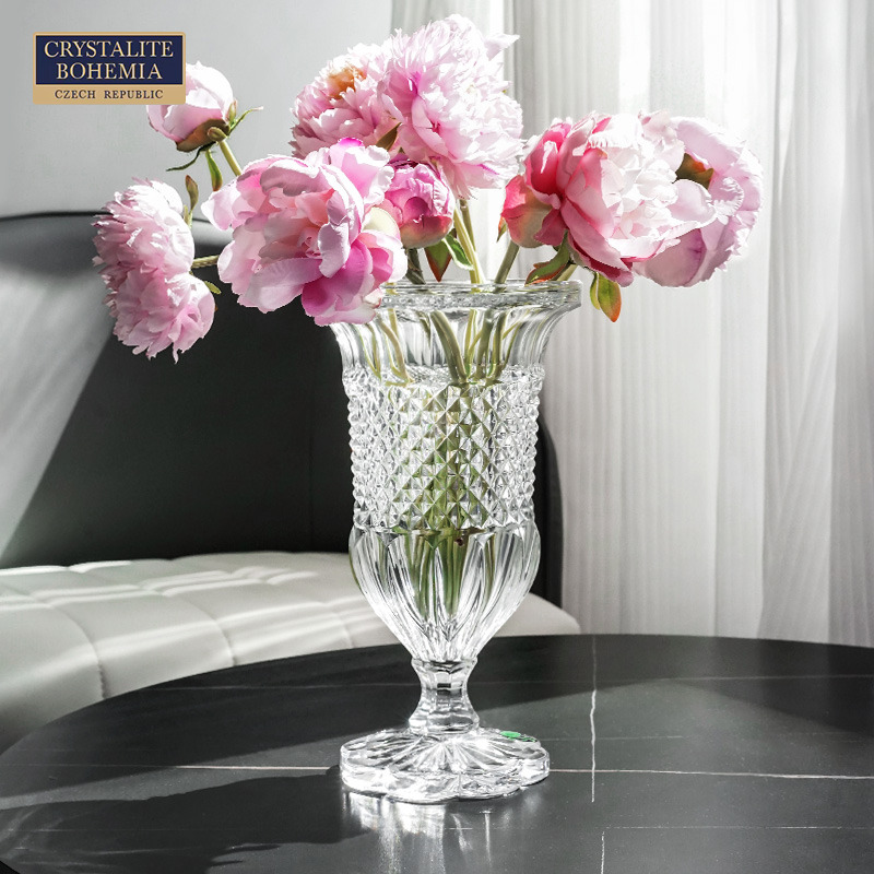 法式进口水晶玻璃高脚花瓶果盘集