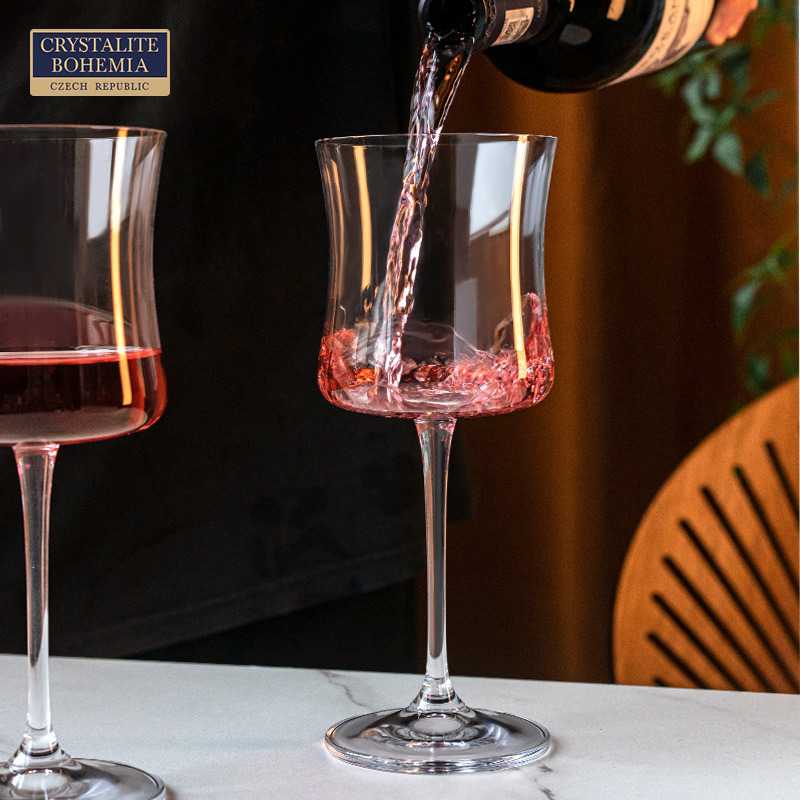 BOHEMIA捷克进口水晶玻璃 敞口葡萄酒杯高脚杯红酒杯家用高档酒杯