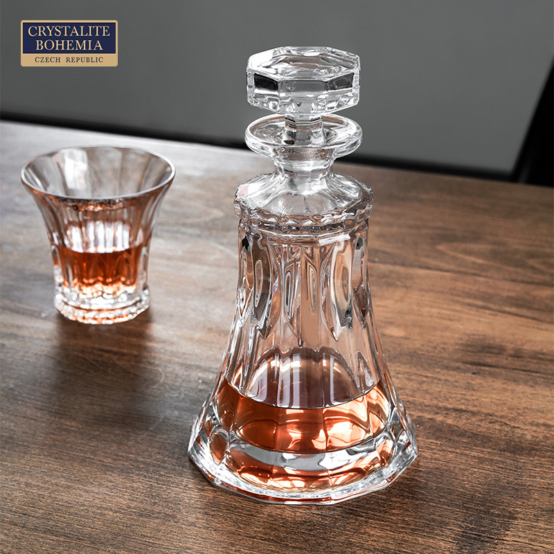 捷克BOHEMIA波西米亚进口水晶玻璃洋酒白兰地威士忌酒樽醒酒器