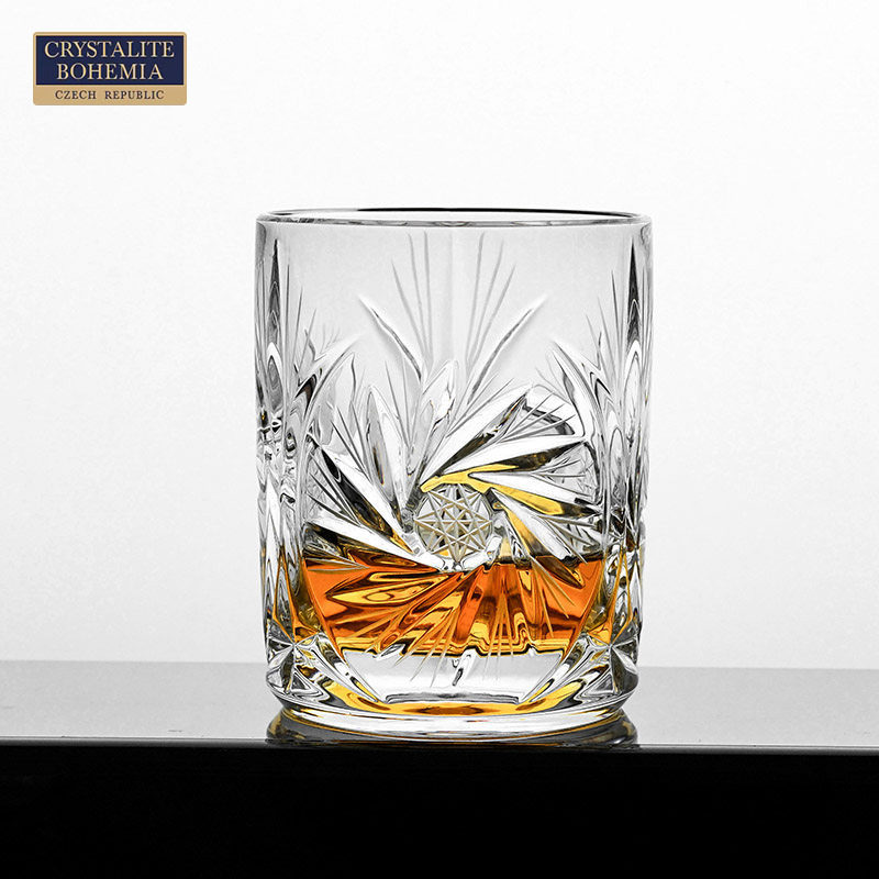 BOHEMIA捷克原装进口水晶玻璃威士忌杯风车手工磨砂奢华家用酒杯