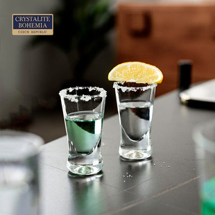 水晶玻璃白酒烈酒鸡尾酒调酒龙舌兰shot杯套装 经典 捷克进口欧式