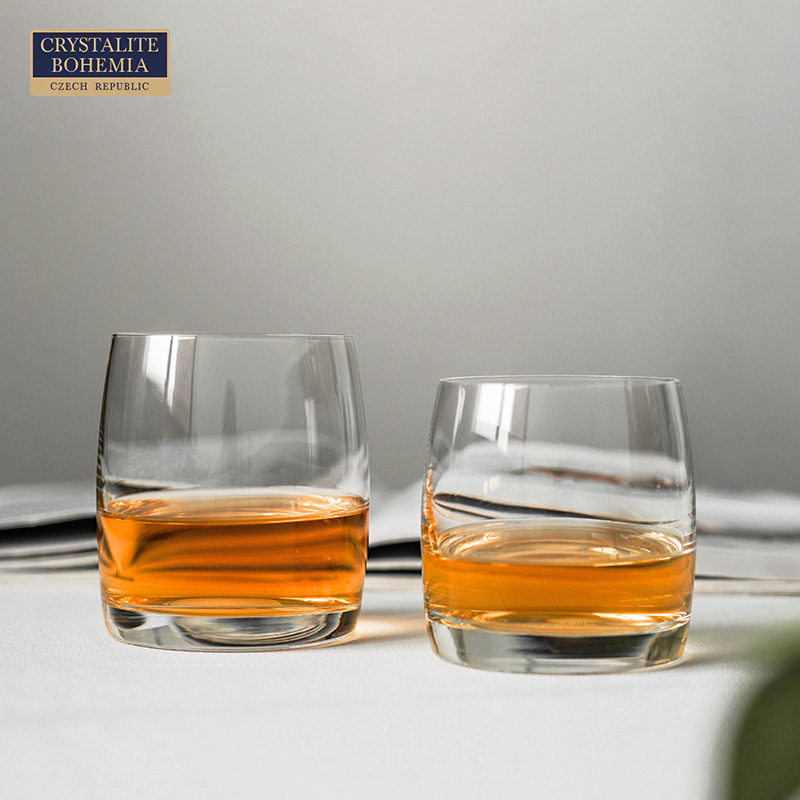 捷克BOHEMIA进口水晶玻璃透明威士忌洋酒杯创意啤酒杯牛奶果汁杯