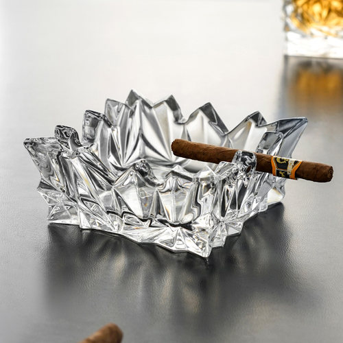 水晶玻璃烟缸欧式摆件雪茄烟灰缸