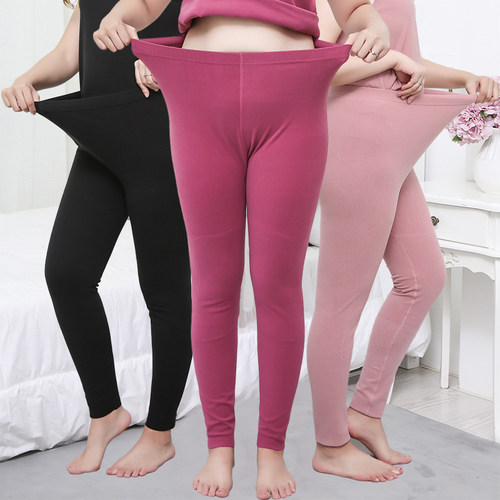 大码薄绒中老年人妈妈中腰保暖裤