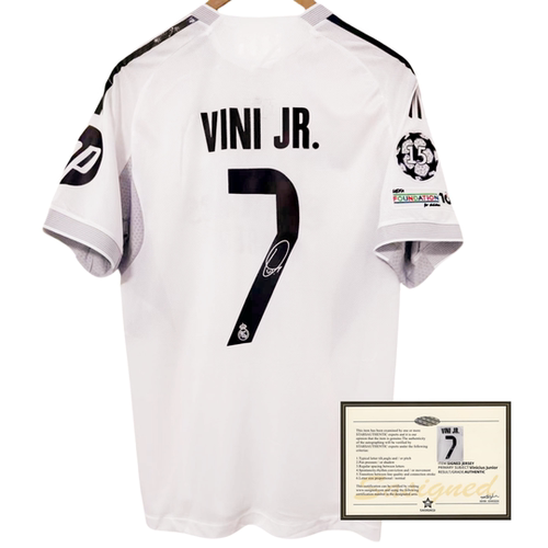 25-26皇马维尼修斯 印签签名球衣 足球服soccer jersey