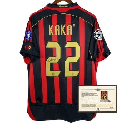 06-07AC卡卡 复古球衣主场签名球衣 印签soccer jersey