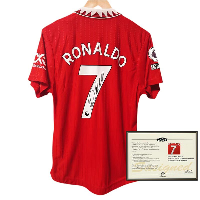22-23 C罗纳尔多 印签签名球衣soccer jersey - 实物图