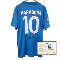 88-89 Napoli Maradona Autographed Jersey Football Shirt Soccer Jersey