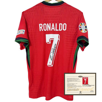 24葡萄牙 C罗纳尔多 印签签名球衣soccer jersey